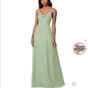 COPY - Azazie Dusty Sage Bridesmaid Dress Size 4